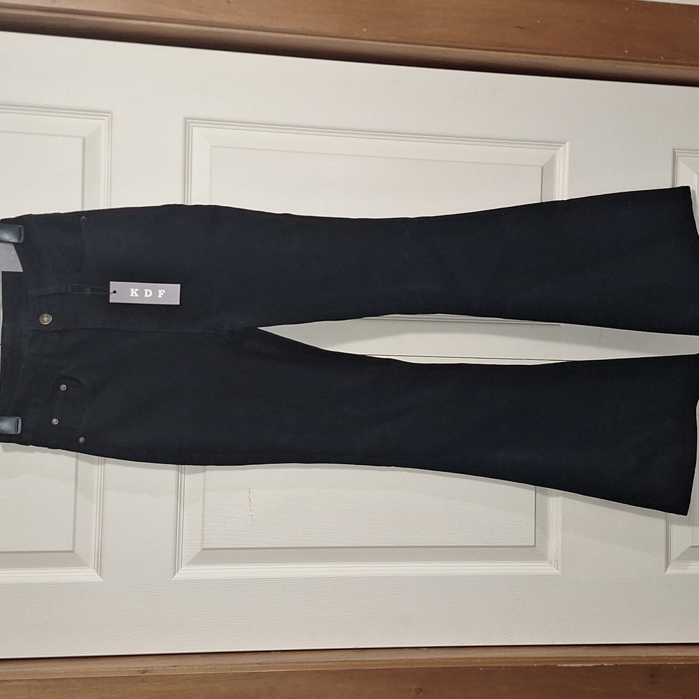 KDF High Rise Flare Jeans - 2 - Black - 5 Pocket